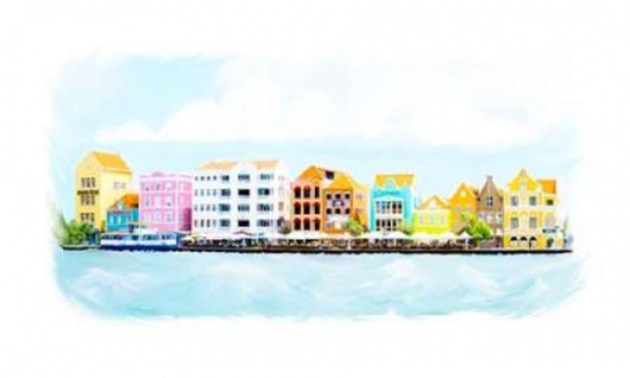 Willemstad Curacao Skyline Poster Print by Ramona Murdock - Item # VARPDXRM1021